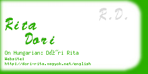 rita dori business card